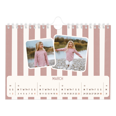 A5 Landscape Photo Calendar — Retro patterns [March]