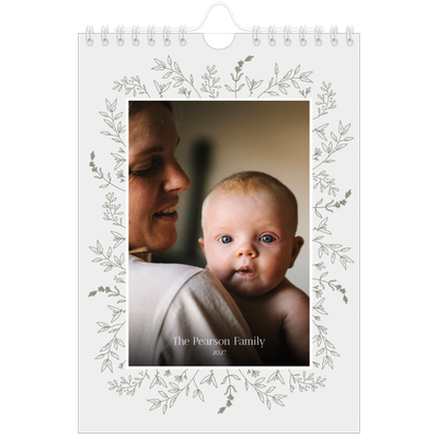 A5 Photo Calendar — Hand drawn flowers [cover]