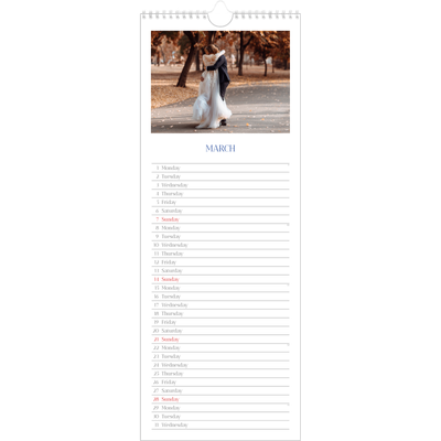 Slim Calendar  — Cobalt classic [March]