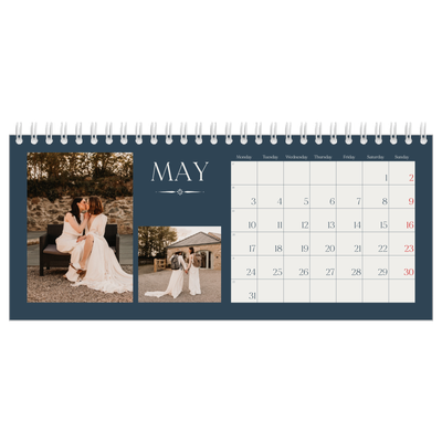 Desk calendars — Slate and serifs [May]
