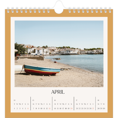 Square calendars  — Classic colours [April]
