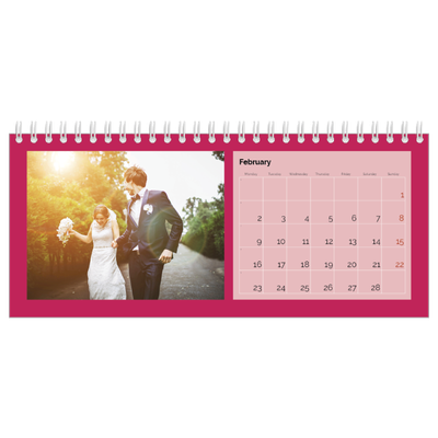Desk calendars — Bright and bold [February]
