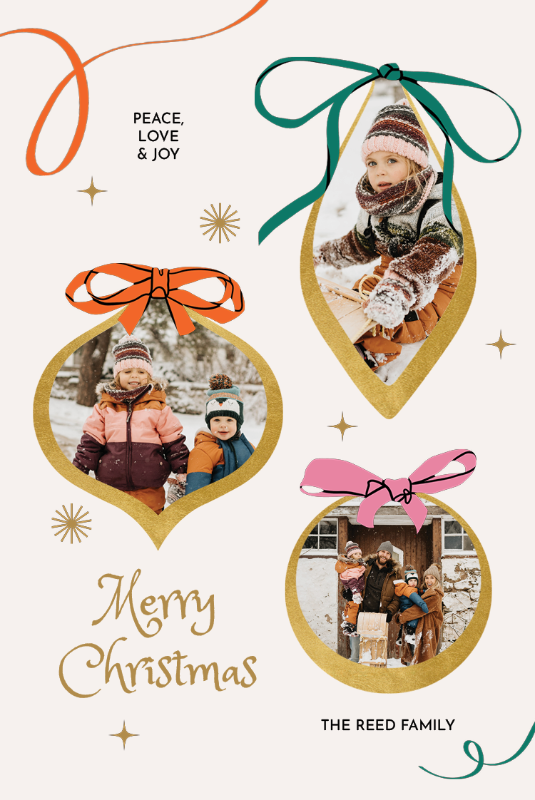 Cards — Bow baubles