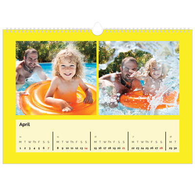 A3 Photo Calendar — Bright and bold [April]