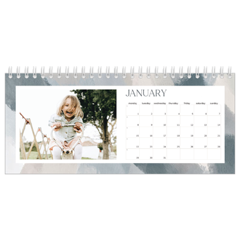 Desk Photo Calendar — Paintbrush effect