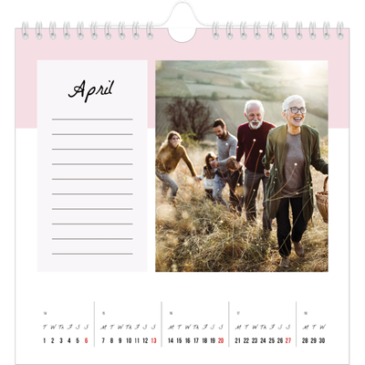 Square calendars  — List Calendar [April]