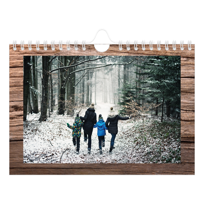 A5 Landscape Photo Calendar — Wood [cover]