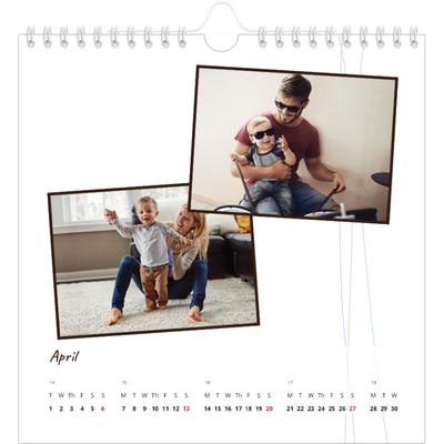 Square calendars  — Floral giftwrap [April]