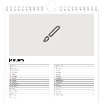 Square Photo Calendar — Design your own product