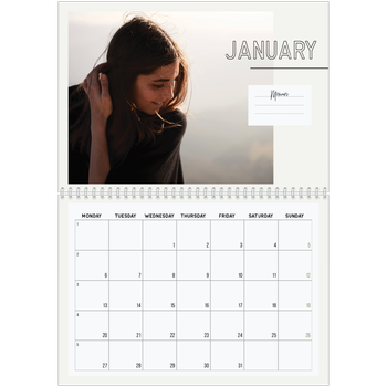 A4 Double Photo Calendar — Note to self