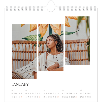 Square calendars  — Travel mosaics [January]