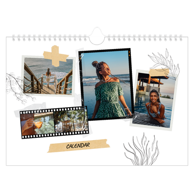 A4 Landscape Photo Calendar — Scrapbook flair [cover]
