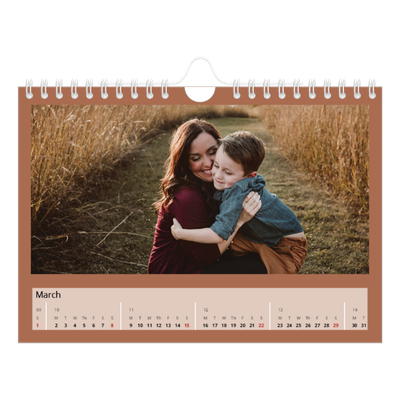 A5 Landscape Photo Calendar — Earth colours [March]