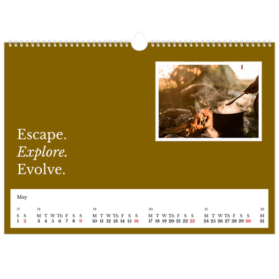 A3 Photo Calendar — Editorial Earth [May]