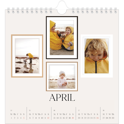 Square calendars  — Wall photo gallery [April]