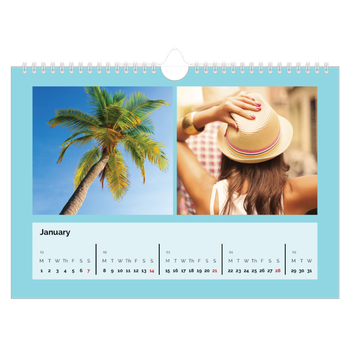 A4 Landscape Photo Calendar — Bright and bold