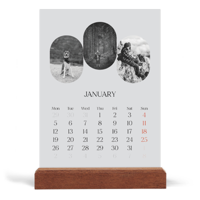 Easel Desk Calendar Portrait  — Open road [January]