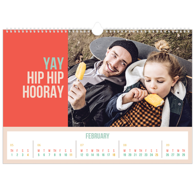 A3 Photo Calendar — Bright and beautiful [February]