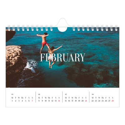 A5 Landscape Photo Calendar — Endless escape [February]
