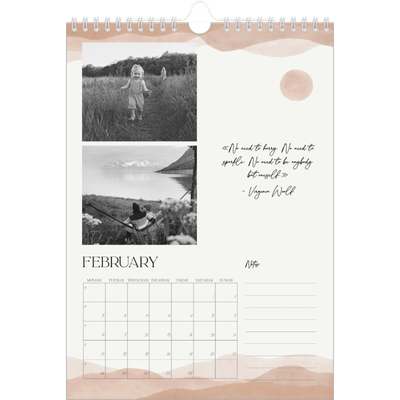 A4 Photo Calendar — Wellbeing quotes [February]
