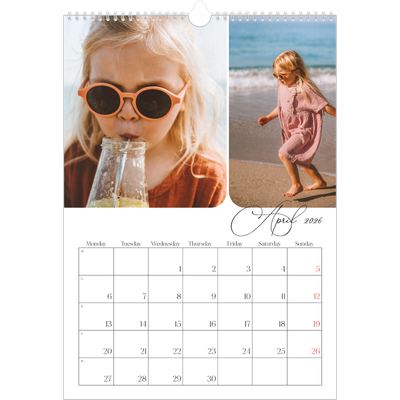A3 photo calendars — Snapshots and script [April]