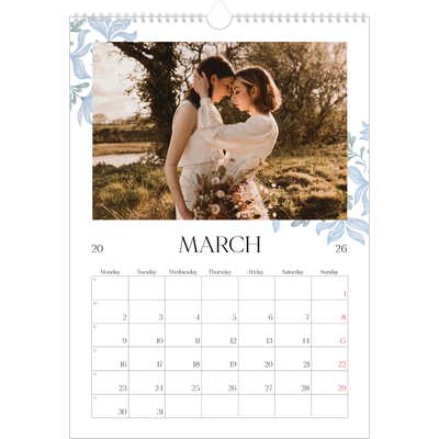 A3 photo calendars — Elegant floral [March]