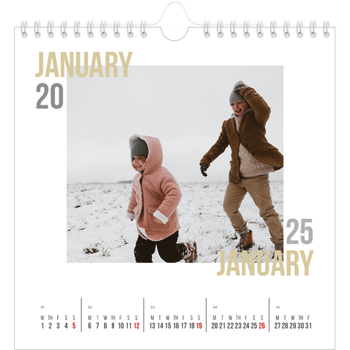 Square Photo Calendar — Couple type