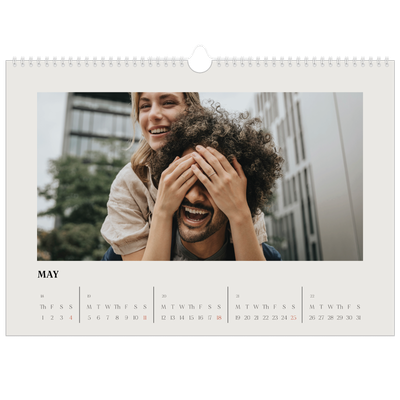 A3 Photo Calendar — Simple ivory [cover]