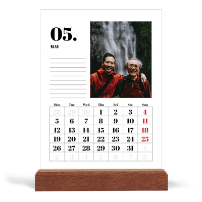 Easel Desk Calendar Portrait  — Serif and moments [cover]