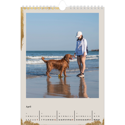 A4 Photo Calendar — Classic Gold [April]