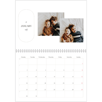 A4 Double Photo Calendar — Making plans