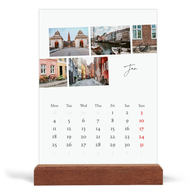 Easel Desk Calendar Portrait  — City break [January]