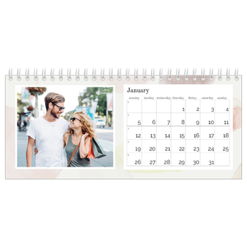 Desk Photo Calendar — Watercolour spots