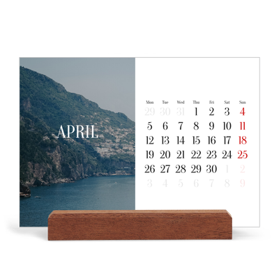 Easel Desk Calendar Landscape  — Endless escape [April]