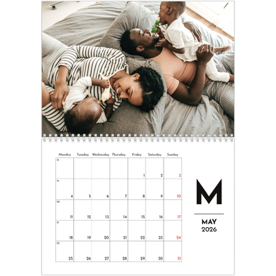 A4 Double Photo Calendar — Letter spotlight [cover]