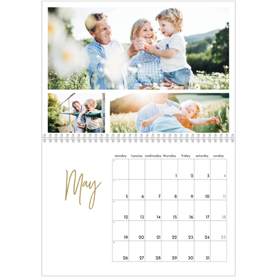 A4 Double Photo Calendar — Scribble text [cover]