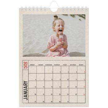 A5 portrait — Craft stamp effect