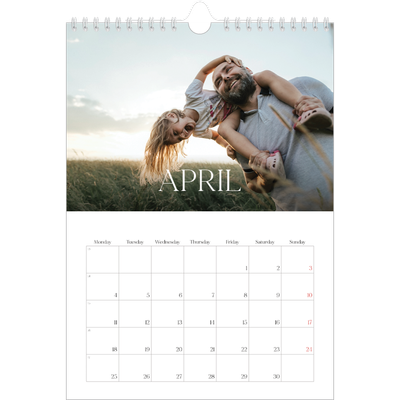 A4 Photo Calendar — Twelve big months [April]