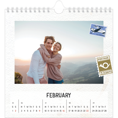 Square calendars  — Parts unknown [February]