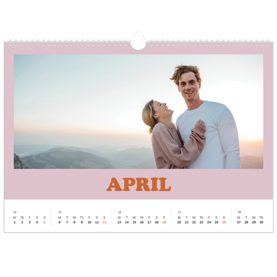 A3 Photo Calendar — Retro frames [April]