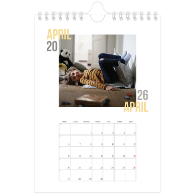 A5 Photo Calendar — Couple type [April]