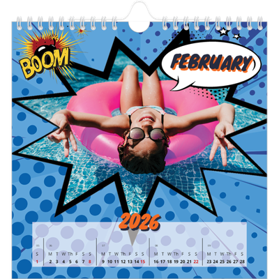 Square calendars  — Comic book [February]