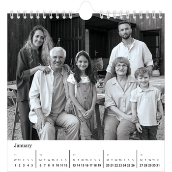 Square Photo Calendar — Focus
