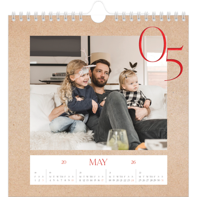 Square calendars  — Pops of red [cover]