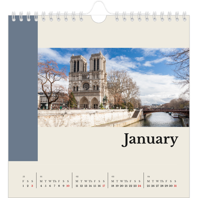 Square calendars  — Sights of the world [January]