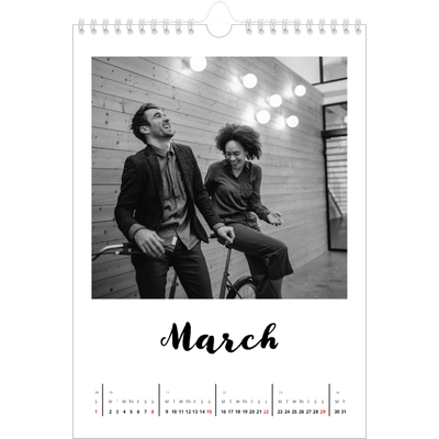 A4 Photo Calendar — Handwritten [March]