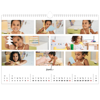 A3 Photo Calendar — Photo arrangements [March]
