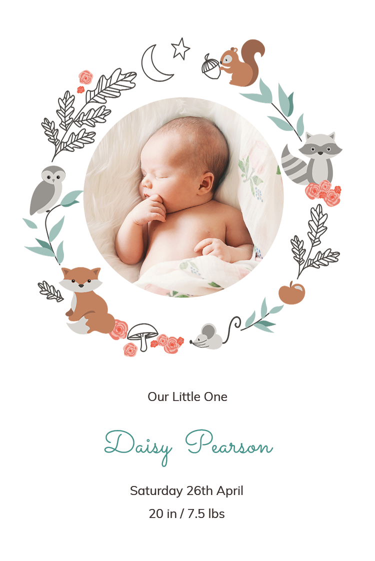 Invitations — Forest animals garland