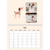 A4 Double Photo Calendar — Dog paws and doodles [March]