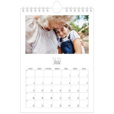 A5 Photo Calendar — Mixed typography [cover]